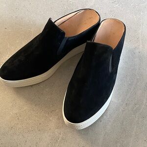 Caslon Black Suede Leather Mules